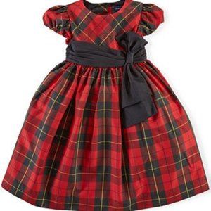 Ralph Lauren holiday girls taffeta tartan dress 2T